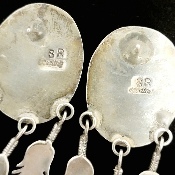 NAVAJO Sterling Silver Earrings - Picture 7 of 8